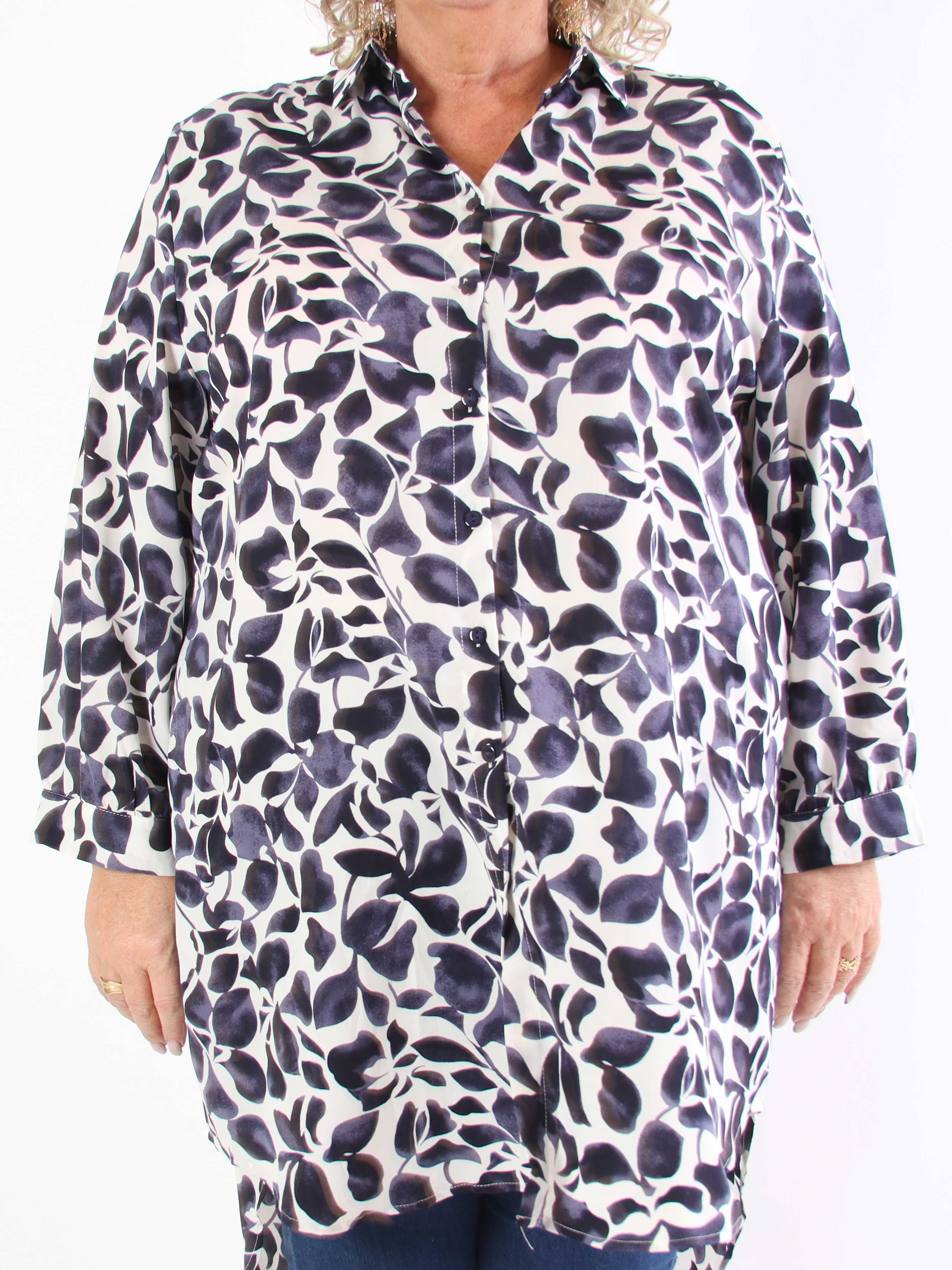 Zora - Lång mönstrad skjortklänning